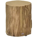 17 Tall Tree Stump End Table, Concrete Sofa Side Table for Indoor and Outdoor Use