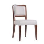 Set di 2 sedie da pranzo tradizionali imbottite con struttura in legno massiccio, eleganti sedie senza braccioli per sala da pranzo o salotto - Panipeachy