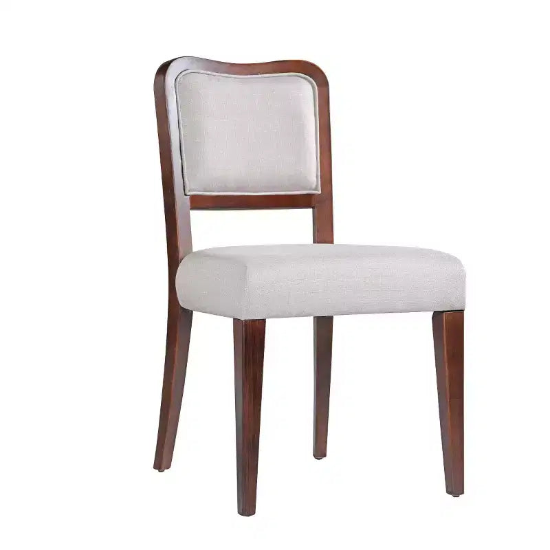 Set di 2 sedie da pranzo tradizionali imbottite con struttura in legno massiccio, eleganti sedie senza braccioli per sala da pranzo o salotto - Panipeachy