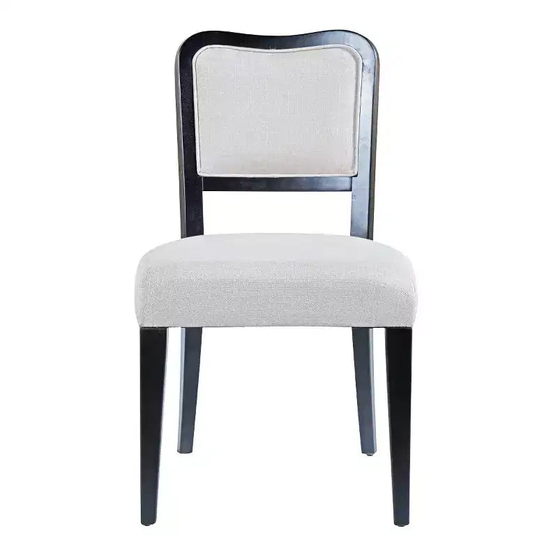 Set di 2 sedie da pranzo tradizionali imbottite con struttura in legno massiccio, eleganti sedie senza braccioli per sala da pranzo o salotto - Panipeachy