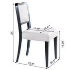 Set di 2 sedie da pranzo tradizionali imbottite con struttura in legno massiccio, eleganti sedie senza braccioli per sala da pranzo o salotto - Panipeachy