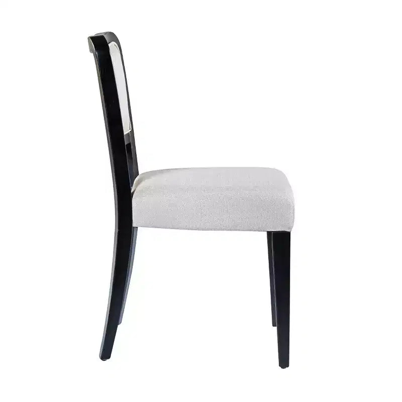 Set di 2 sedie da pranzo tradizionali imbottite con struttura in legno massiccio, eleganti sedie senza braccioli per sala da pranzo o salotto - Panipeachy