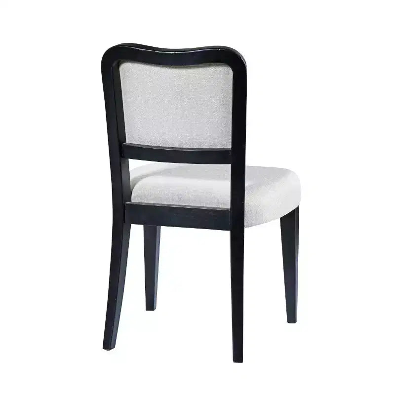 Set di 2 sedie da pranzo tradizionali imbottite con struttura in legno massiccio, eleganti sedie senza braccioli per sala da pranzo o salotto - Panipeachy