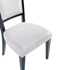 Set di 2 sedie da pranzo tradizionali imbottite con struttura in legno massiccio, eleganti sedie senza braccioli per sala da pranzo o salotto - Panipeachy
