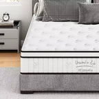 Whisen Materasso Ibrido Queen 12 con Memory Foam, Molle Insacchettate, Media Fermezza