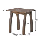 MAYEERTY Tavolino da esterni 1 confezione in legno di acacia, tavolino moderno per patio, cortile, bordo piscina