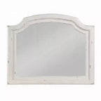 Specchio da comò Royal Hampton da parete, vetro bisellato, 38x47, bianco slavato rustico