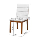 Homy Casa Set di 2 sedie da pranzo imbottite con struttura in legno massiccio e schienale imbottito, noce e grigio chiaro