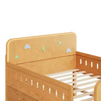Letto matrimoniale Whisen in legno con cassetti contenitori e struttura inclusa