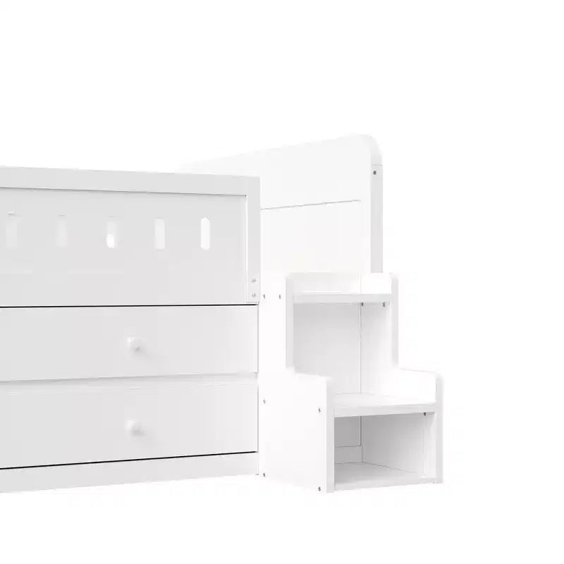 Letto matrimoniale Whisen in legno con cassetti contenitori e struttura inclusa