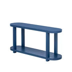 Console moderna in impiallacciatura di frassino, Tavolo da ingresso minimalista con ripiano inferiore per corridoio, soggiorno o ingresso - Panipeachy