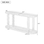 Console moderna in impiallacciatura di frassino, Tavolo da ingresso minimalista con ripiano inferiore per corridoio, soggiorno o ingresso - Panipeachy