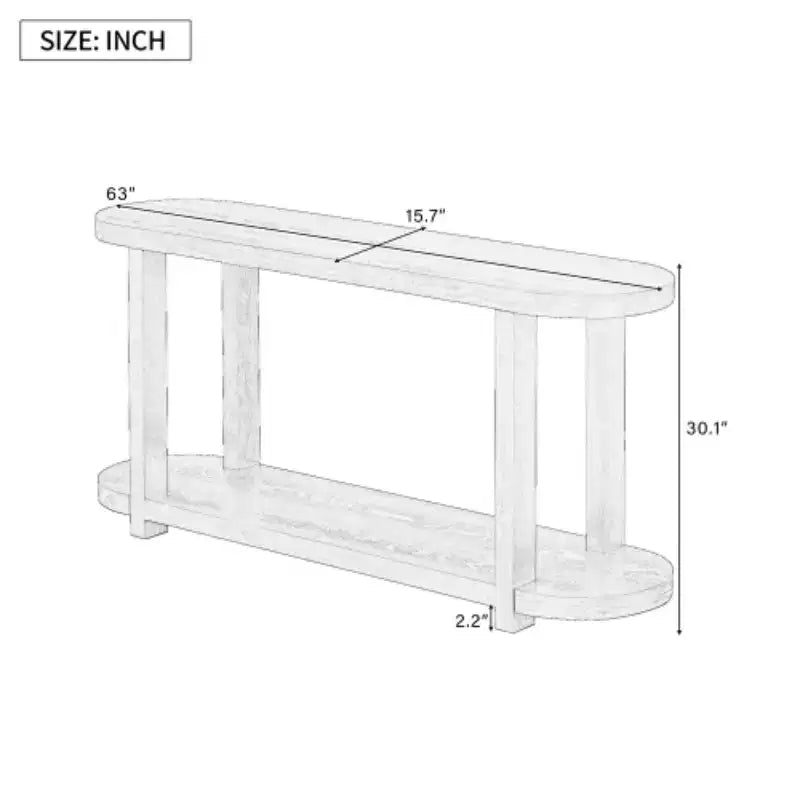 Console moderna in impiallacciatura di frassino, Tavolo da ingresso minimalista con ripiano inferiore per corridoio, soggiorno o ingresso - Panipeachy