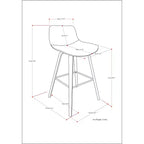 Sgabelli da bancone Okak Bentwood (set da 2), sgabelli da bar classici Harvard con struttura in legno curvato, sedute senza tempo per isola cucina