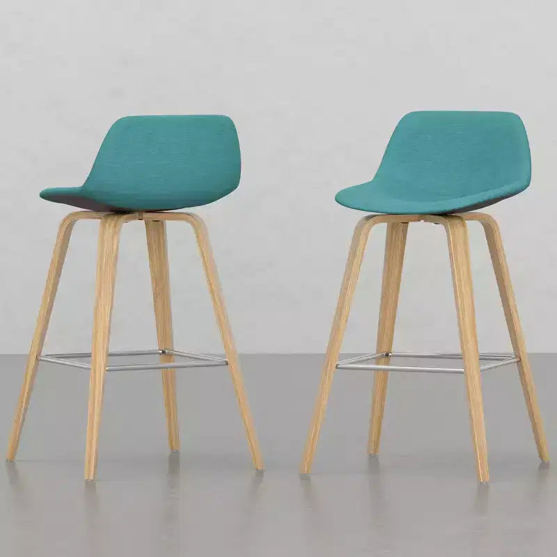 Sgabelli da bancone Okak Bentwood (set da 2), sgabelli da bar classici Harvard con struttura in legno curvato, sedute senza tempo per isola cucina