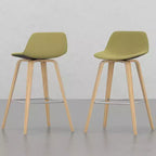 Sgabelli da bancone Okak Bentwood (set da 2), sgabelli da bar classici Harvard con struttura in legno curvato, sedute senza tempo per isola cucina