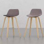 Sgabelli da bancone Okak Bentwood (set da 2), sgabelli da bar classici Harvard con struttura in legno curvato, sedute senza tempo per isola cucina