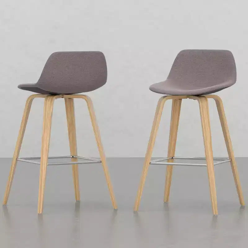 Sgabelli da bancone Okak Bentwood (set da 2), sgabelli da bar classici Harvard con struttura in legno curvato, sedute senza tempo per isola cucina