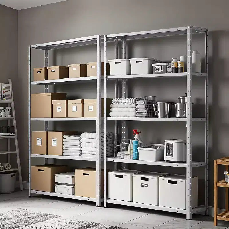 COZONY Scaffalatura a 5 Ripiani in Acciaio Resistente, Capacità 227 kg, Ripiani Regolabili per Garage, Cucina, Dispensa, Soggiorno