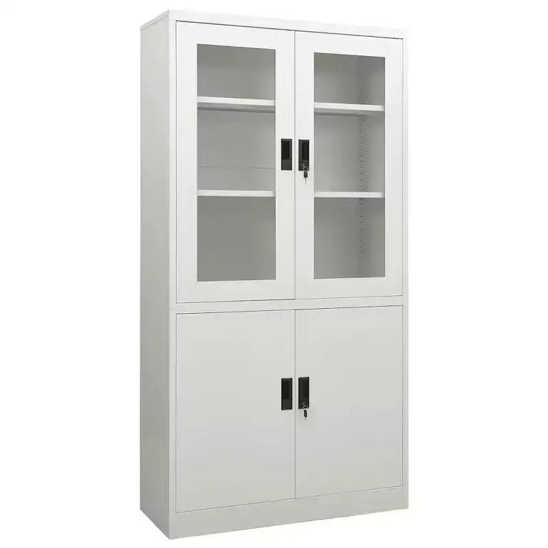 vidaXL Filing Cabinet Storage Cabinet Locker with Doors and Shelves Steel - Anthracite