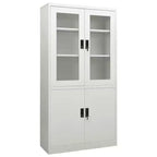 vidaXL Filing Cabinet Storage Cabinet Locker with Doors and Shelves Steel - Anthracite