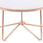 Tavolino Royal Hampton, Vetro Satinato e Oro Rosa