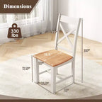 Costway Sedie da Pranzo Moderne in Legno Set da 4 con Schienale Alto e Struttura in Legno di Caucciù Senza Braccioli