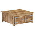 vidaXL Coffee Table Natural Mango Wood Solid Mango Wood Compact