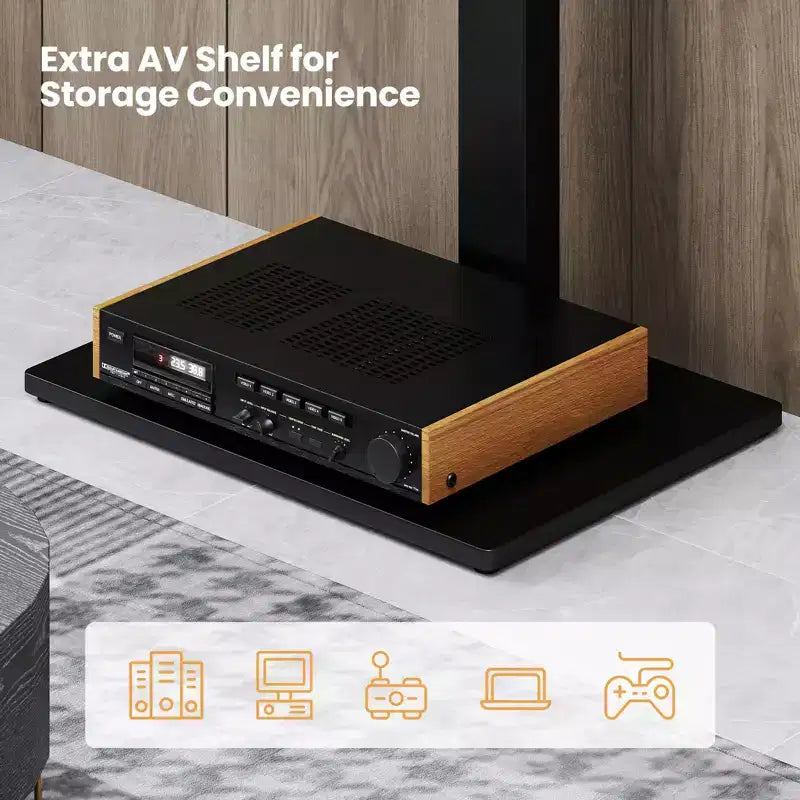 Costway Supporto da Pavimento per TV, Universale per TV da 32-70 Pollici fino a 50 kg, Base di Montaggio