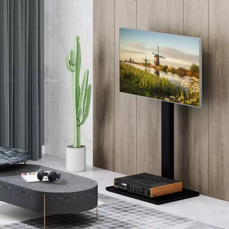 Costway Supporto da Pavimento per TV, Universale per TV da 32-70 Pollici fino a 50 kg, Base di Montaggio