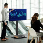 Costway Supporto da Pavimento per TV, Universale per TV da 32-70 Pollici fino a 50 kg, Base di Montaggio