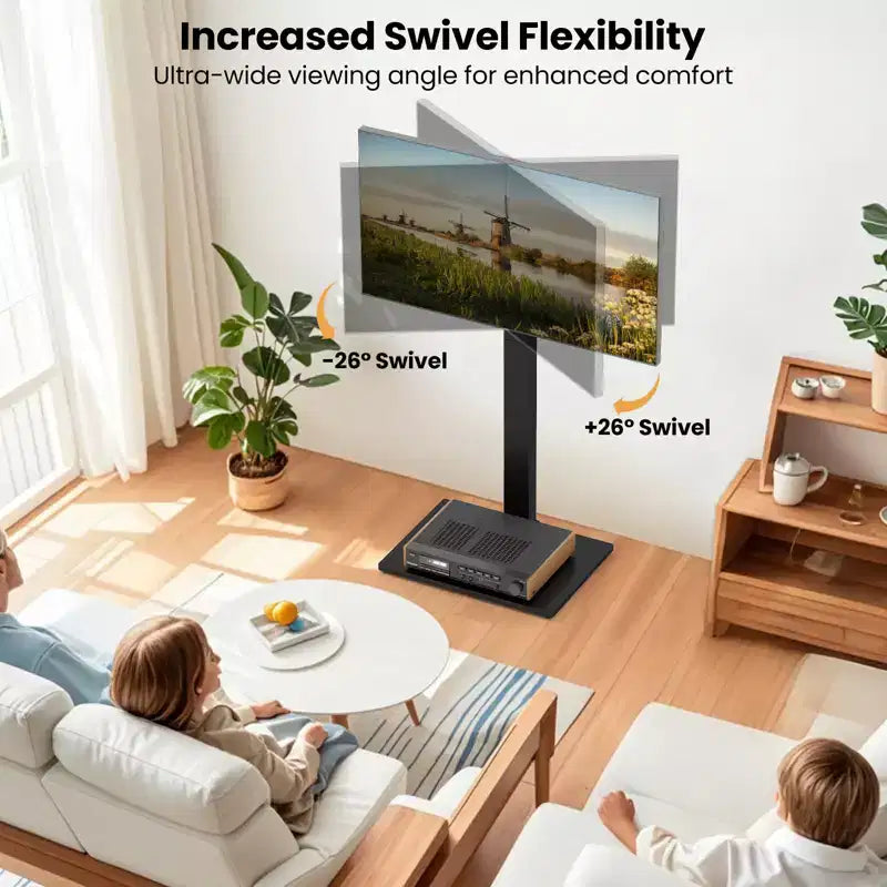 Costway Supporto da Pavimento per TV, Universale per TV da 32-70 Pollici fino a 50 kg, Base di Montaggio