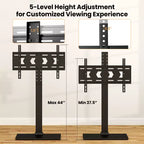 Costway Supporto da Pavimento per TV, Universale per TV da 32-70 Pollici fino a 50 kg, Base di Montaggio