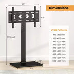 Costway Supporto da Pavimento per TV, Universale per TV da 32-70 Pollici fino a 50 kg, Base di Montaggio