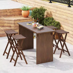 Sgabelli da Bar Costway Set da 4 Sgabelli Pieghevoli da 76 cm con Seduta a Sella e Poggiapiedi