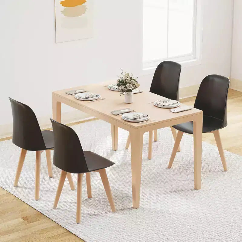 Costway Sedie da Pranzo Moderne Set da 4 Sedie da Cucina Senza Braccioli Capacità di Carico 150 kg