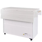 Isola da Cucina con Mobile Contenitore per Pattumiera, Carrello da Cucina con Anta a Ribalta, Isola da Cucina su Ruote con Ripiano Regolabile e Cassetto