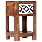 vidaXL Comodino 30x30x50 cm in Legno Massello di Acacia