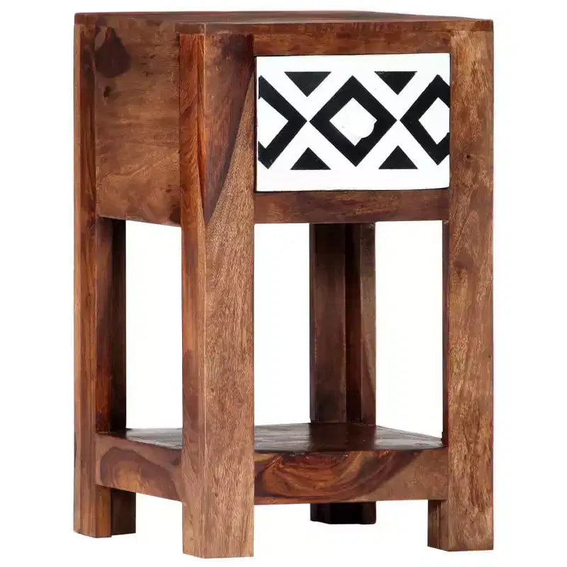 vidaXL Comodino 30x30x50 cm in Legno Massello di Acacia