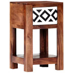 vidaXL Comodino 30x30x50 cm in Legno Massello di Acacia