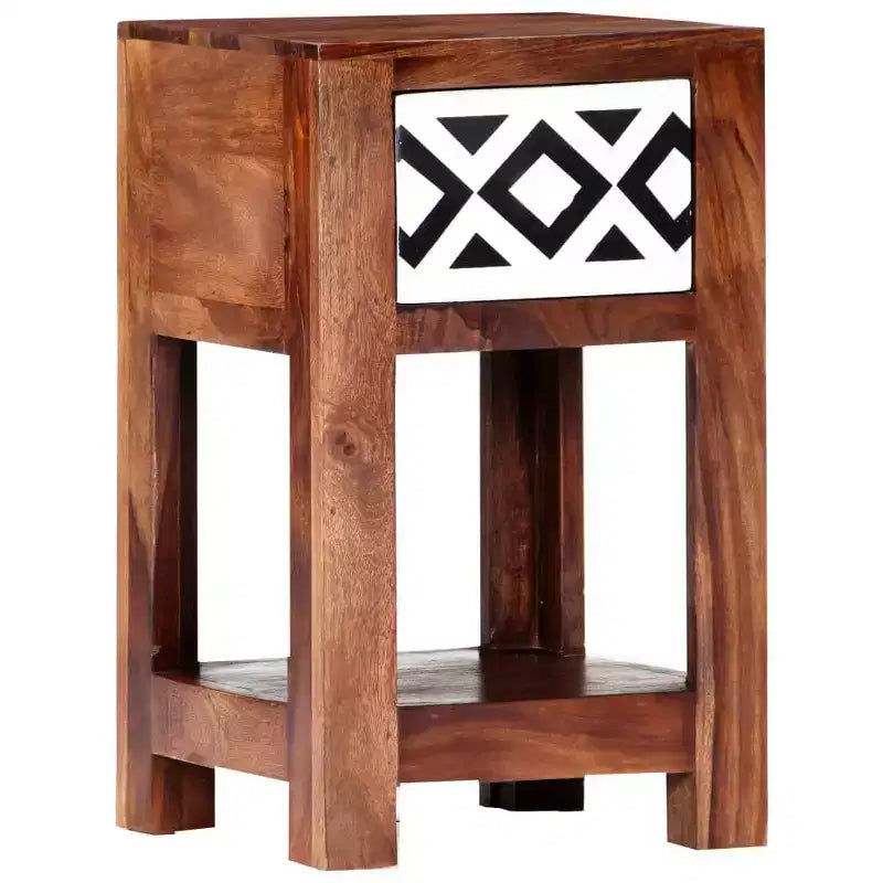 vidaXL Comodino 30x30x50 cm in Legno Massello di Acacia