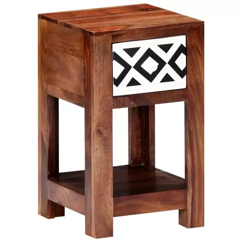 vidaXL Comodino 30x30x50 cm in Legno Massello di Acacia