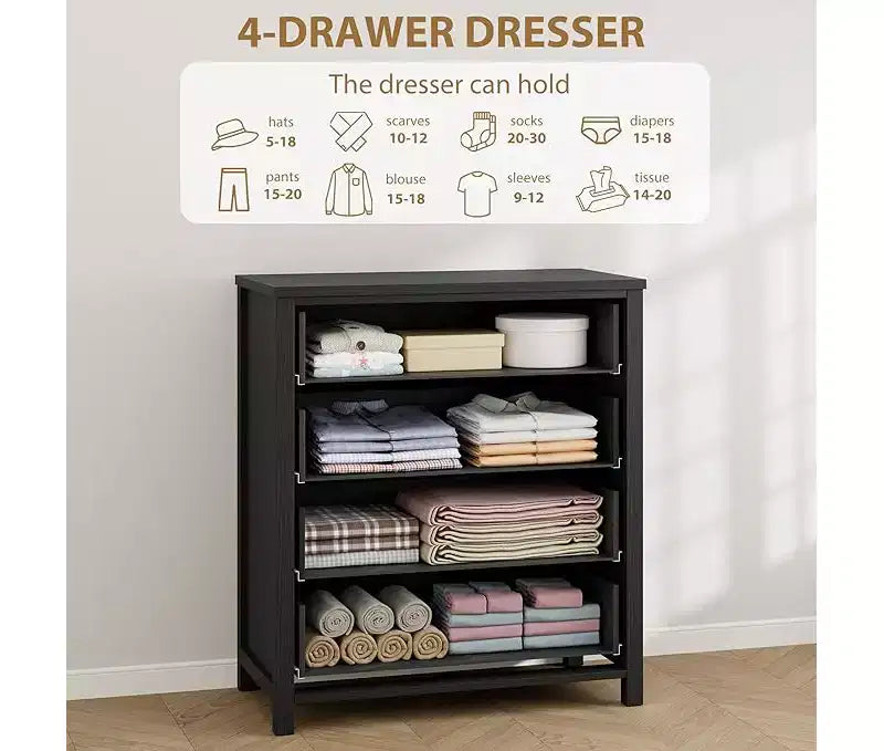 Comò per camera da letto, Comò alto per armadio con cassetti, Mobile contenitore con cassetti, Organizer per cassetti per soggiorno