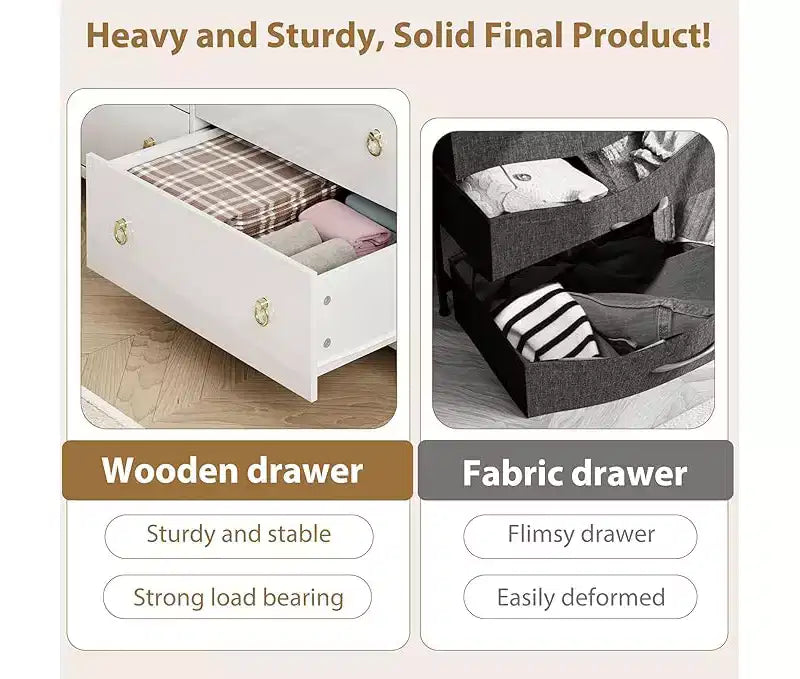 Comò per camera da letto, Comò alto per armadio con cassetti, Mobile contenitore con cassetti, Organizer per cassetti per soggiorno