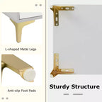Cassettiera Costway a 2 Pezzi con 4 Cassetti, Comodino Verticale da 113 cm con Anta a Ribalta in Vetro Scanalato