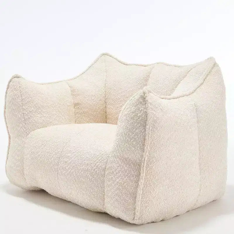 TUYOHW Poltrona Sacco Oversize da 47 Pollici, Divano Sacco Quadrato in Schiuma ad Alta Resilienza con Maniglia e Braccioli, Divano da Terra in Ciniglia per Soggiorno