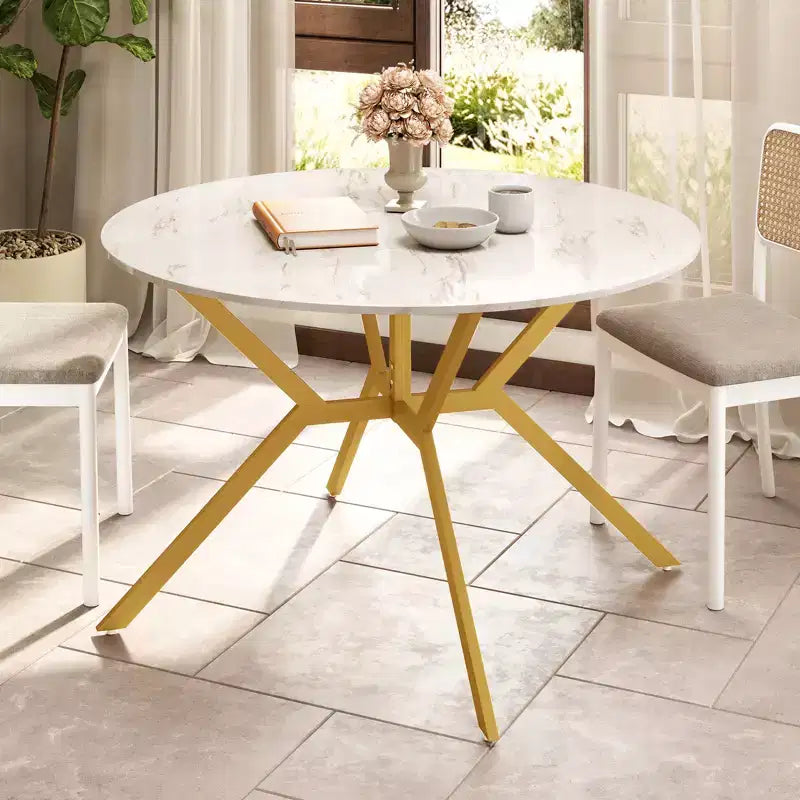 Tavolo da pranzo pieghevole Costway Tavolo da cucina rotondo allungabile da 120 cm con ante a ribalta per la casa