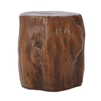 Christopher Knight Home Eamon Tavolino da Patio Tondo Rustico Leggero in Cemento con Design a Ceppo d'Albero