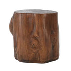 Christopher Knight Home Eamon Tavolino da Patio Tondo Rustico Leggero in Cemento con Design a Ceppo d'Albero