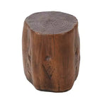 Christopher Knight Home Eamon Tavolino da Patio Tondo Rustico Leggero in Cemento con Design a Ceppo d'Albero